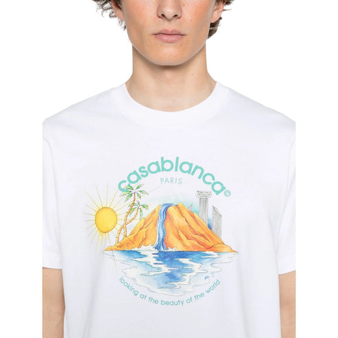Casablanca Ms25Jts00118Ex White T Shirt Mens